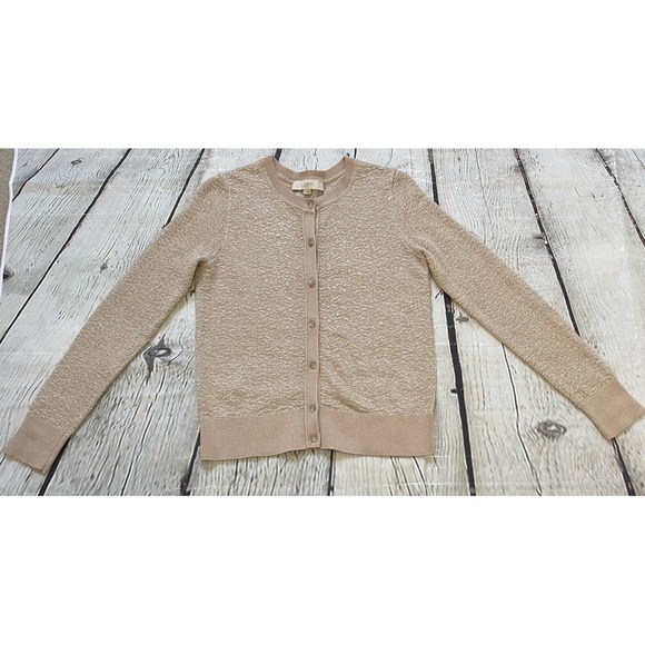 Loft Metallic Gold Cardigan - Picture 3 of 13